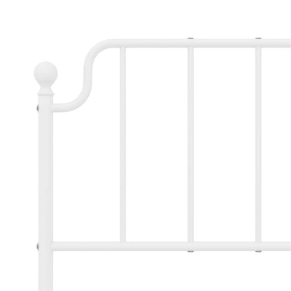 vidaXL Ersatz-Kopfteil Metall Weiß 135 cm