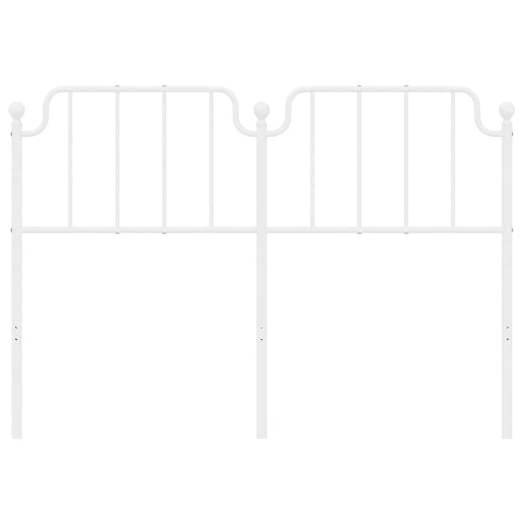 vidaXL Ersatz-Kopfteil Metall Weiß 150 cm
