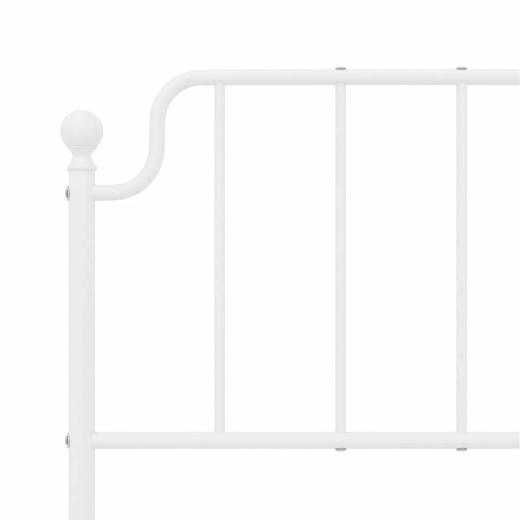 vidaXL Ersatz-Kopfteil Metall Weiß 150 cm