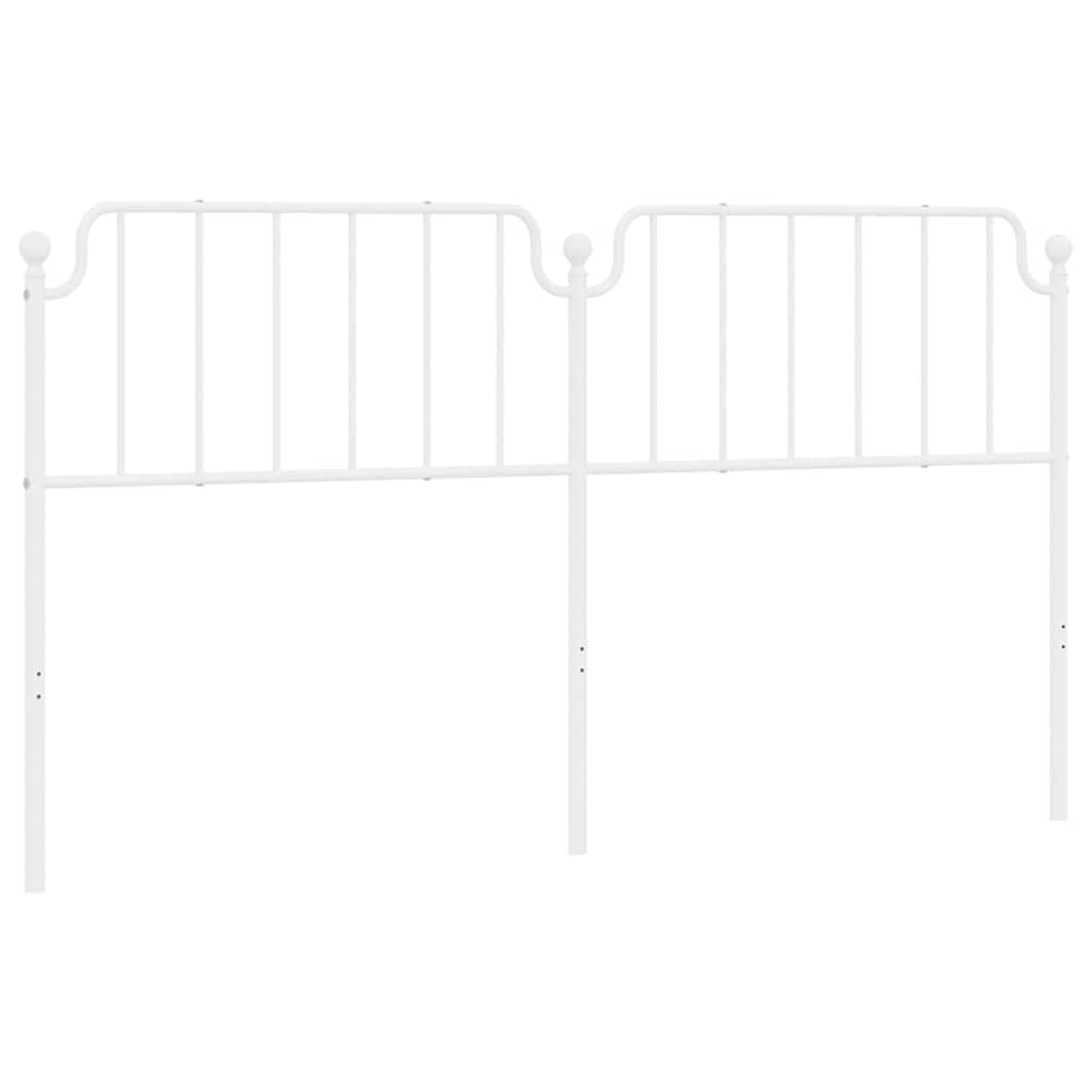vidaXL Ersatz-Kopfteil Metall Weiß 180 cm
