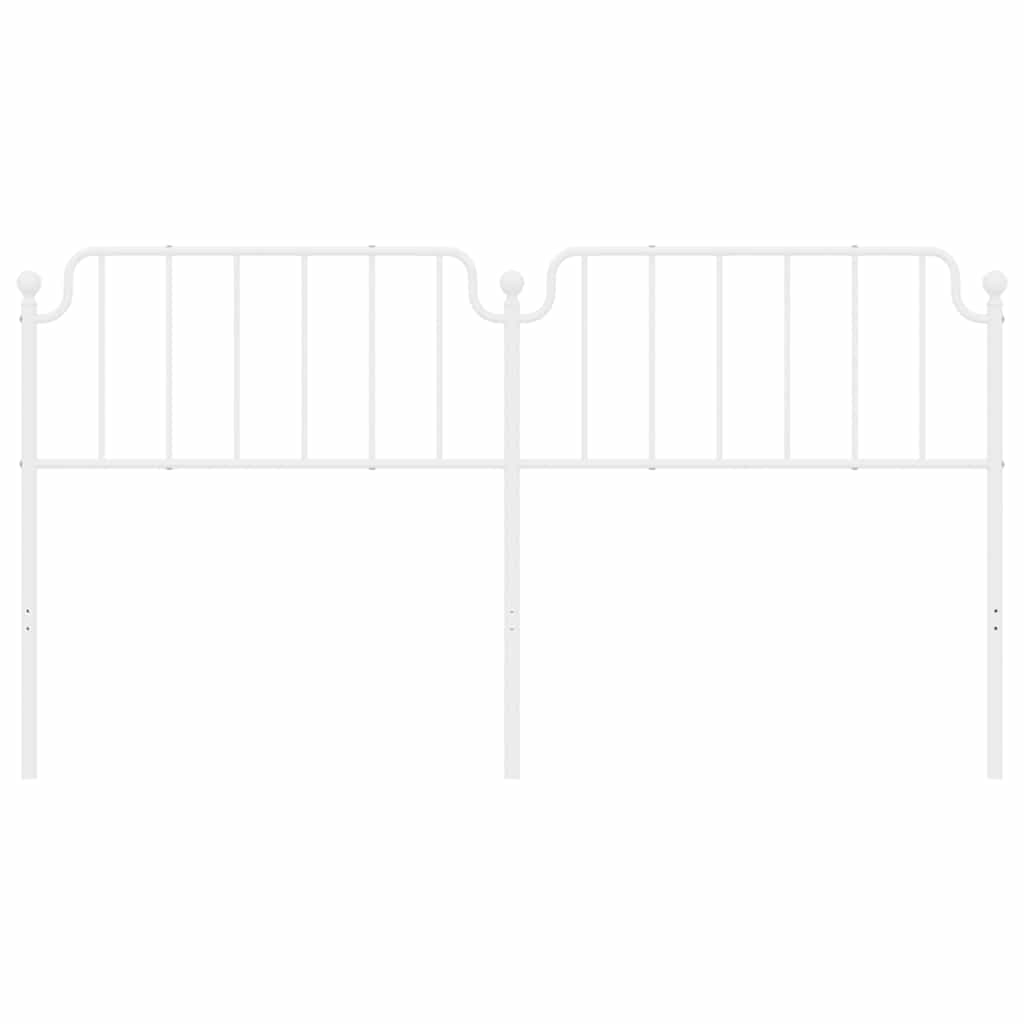 vidaXL Ersatz-Kopfteil Metall Weiß 180 cm