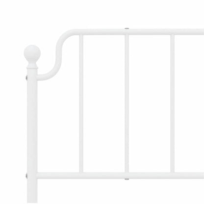 vidaXL Ersatz-Kopfteil Metall Weiß 180 cm