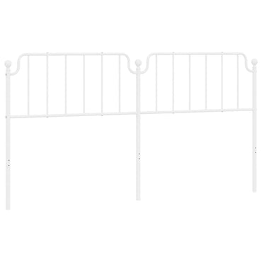 vidaXL Ersatz-Kopfteil Metall Weiß 193 cm