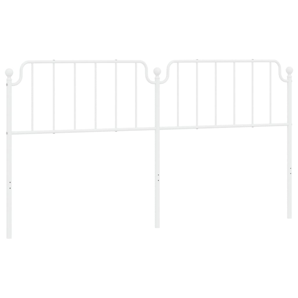 vidaXL Ersatz-Kopfteil Metall Weiß 200 cm