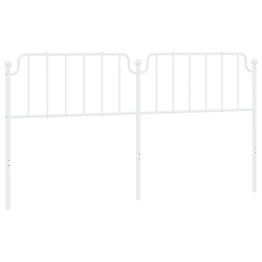 vidaXL Ersatz-Kopfteil Metall Weiß 200 cm