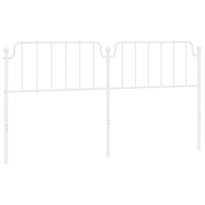 vidaXL Ersatz-Kopfteil Metall Weiß 200 cm