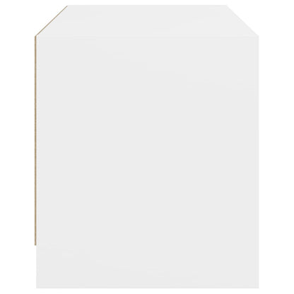 TV-Schrank mit Glastüren Weiß 68x37x42 cm