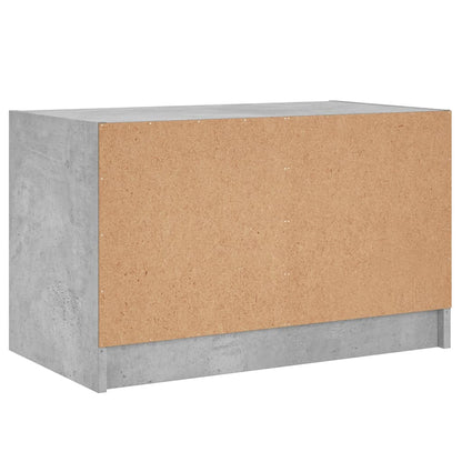 vidaXL TV-Schrank mit Glastüren Betongrau 68x37x42 cm