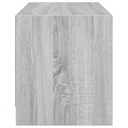 Meuble TV avec portes en verre gris Sonoma 68x37x42 cm vidaXL