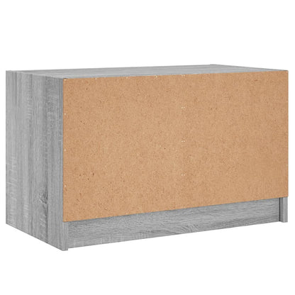 Meuble TV avec portes en verre gris Sonoma 68x37x42 cm vidaXL
