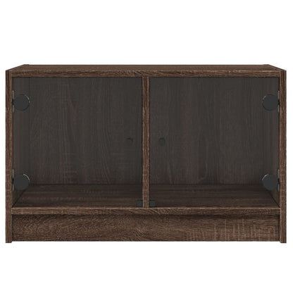 vidaXL TV-Schrank mit Glastüren Braun Eichen-Optik 68x37x42 cm