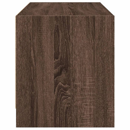 vidaXL TV-Schrank mit Glastüren Braun Eichen-Optik 68x37x42 cm