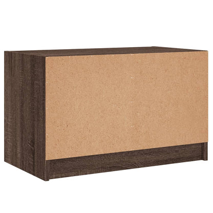 vidaXL TV-Schrank mit Glastüren Braun Eichen-Optik 68x37x42 cm