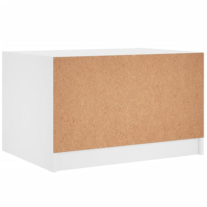 vidaXL Couchtisch mit Glastüren Weiß 68x50x42 cm