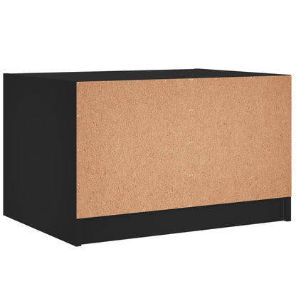 vidaXL Couchtisch mit Glastüren Schwarz 68x50x42 cm