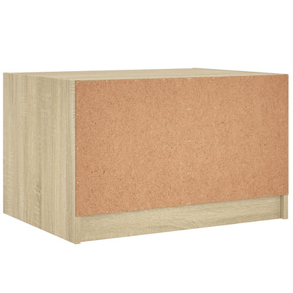 vidaXL Couchtisch mit Glastüren Sonoma-Eiche 68x50x42 cm