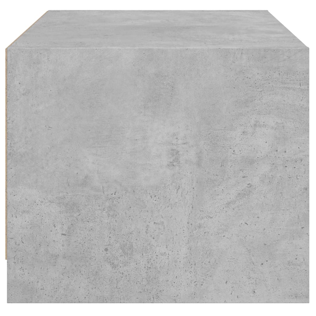 vidaXL Table basse avec portes en verre Gris béton 68x50x42 cm