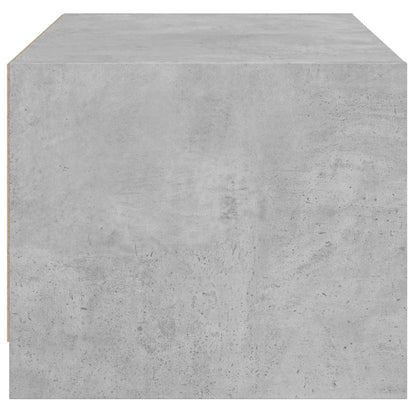 vidaXL Table basse avec portes en verre Gris béton 68x50x42 cm