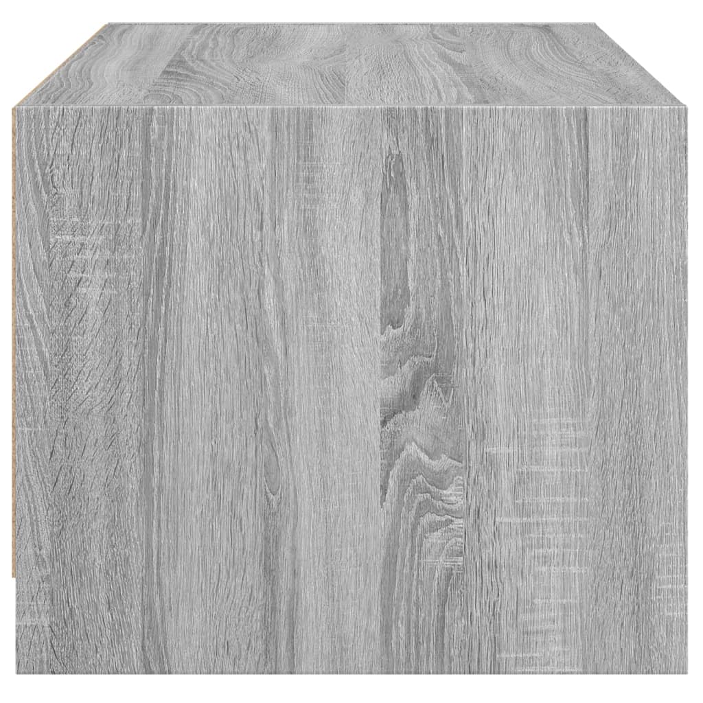 vidaXL Table basse avec portes en verre gris Sonoma 68x50x42 cm