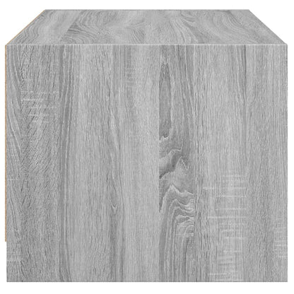 vidaXL Table basse avec portes en verre gris Sonoma 68x50x42 cm