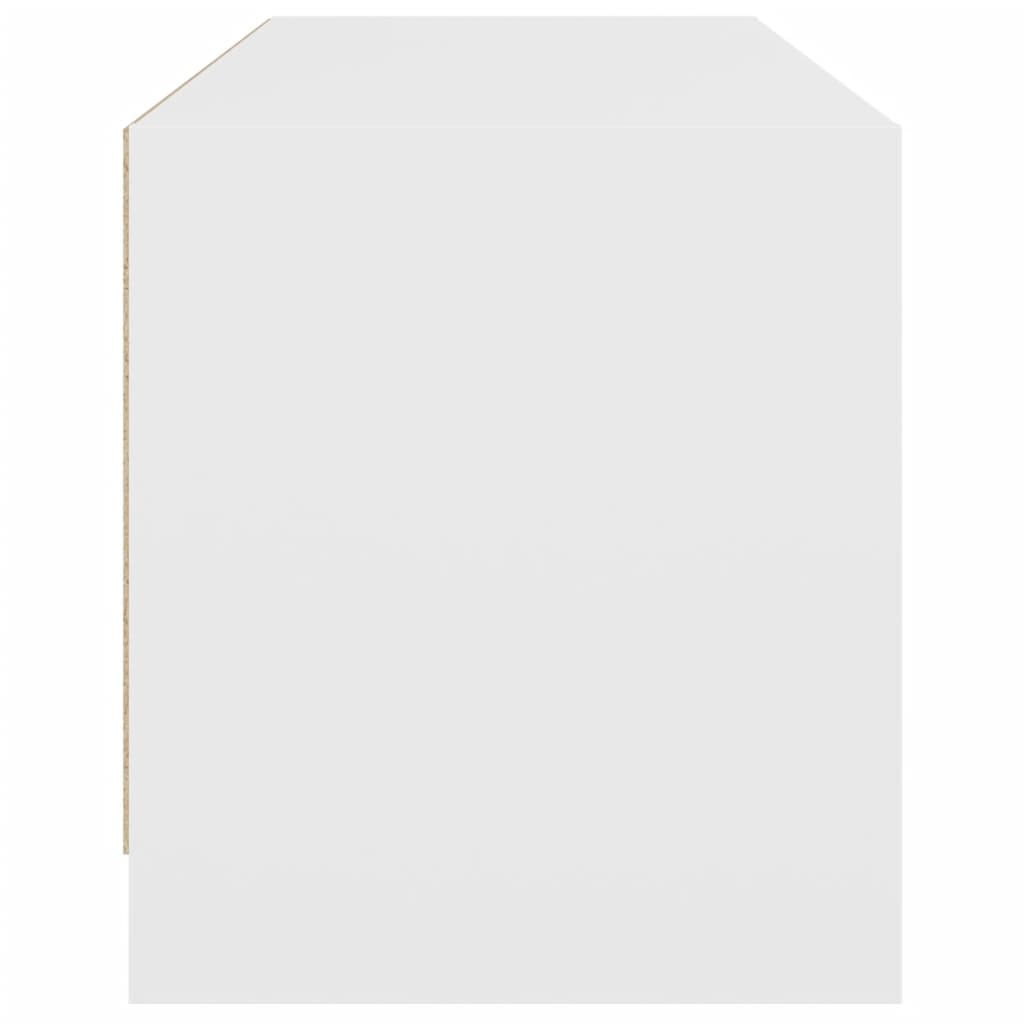 vidaXL TV-Schrank mit Glastüren Weiß 102x37x42 cm