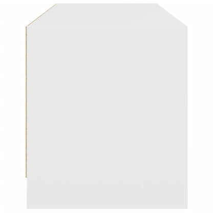 vidaXL TV-Schrank mit Glastüren Weiß 102x37x42 cm