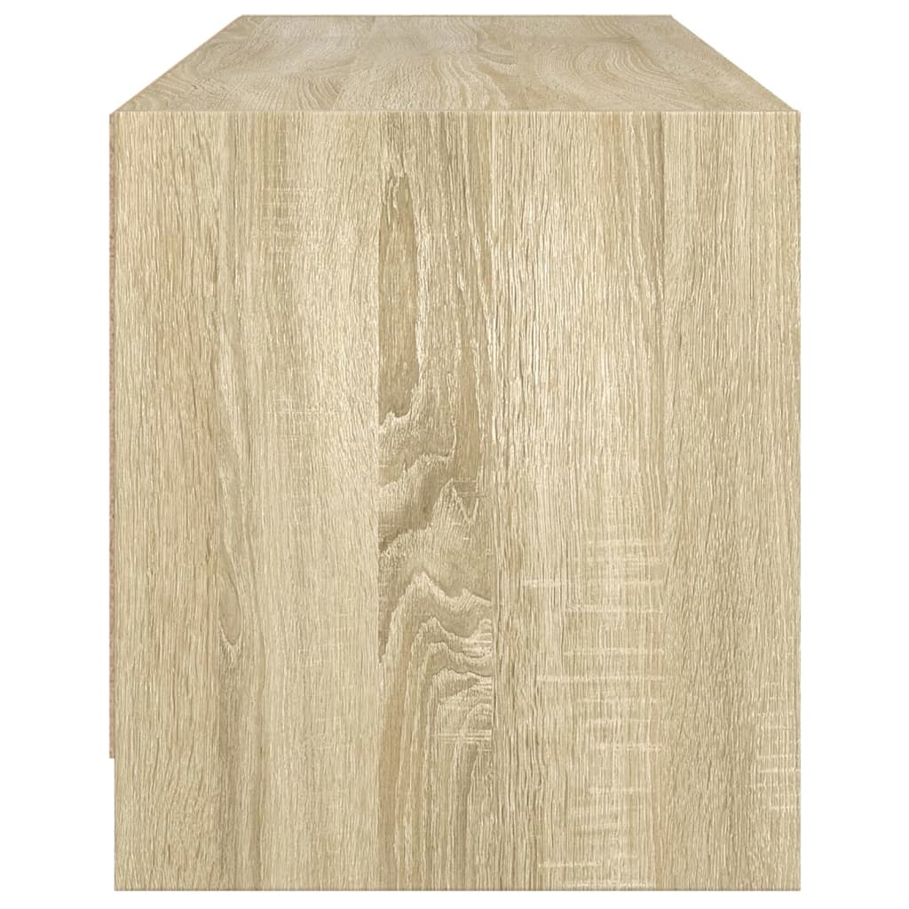 Meuble TV avec portes en verre chêne Sonoma 102x37x42 cm vidaXL