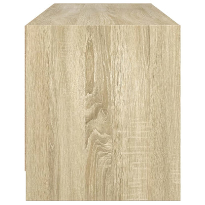 Meuble TV avec portes en verre chêne Sonoma 102x37x42 cm vidaXL