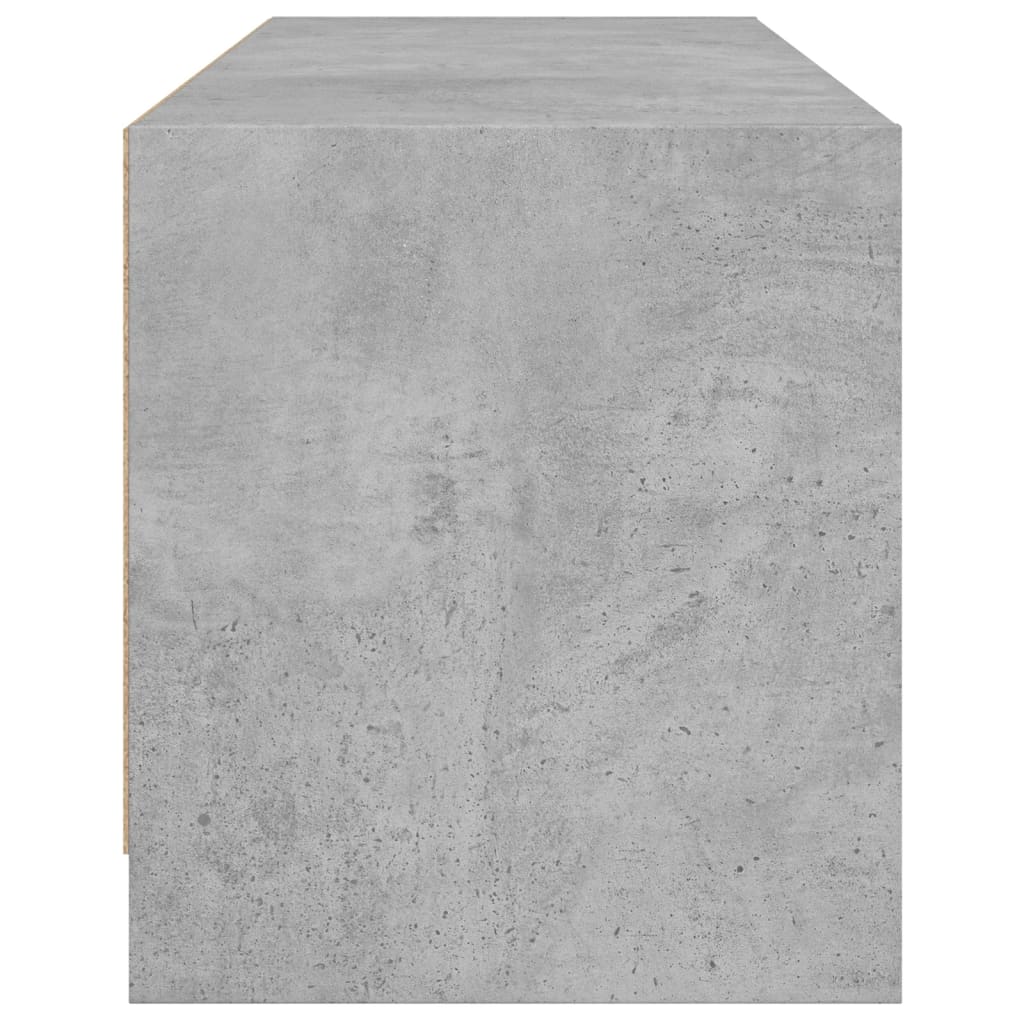 vidaXL TV-Schrank mit Glastüren Betongrau 102x37x42 cm