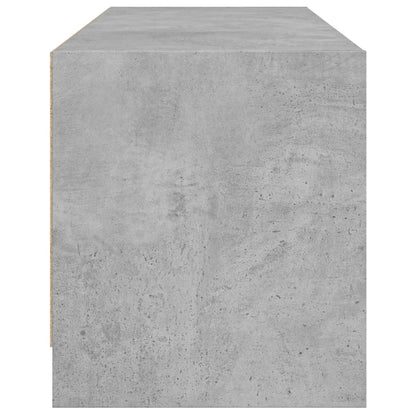 vidaXL TV-Schrank mit Glastüren Betongrau 102x37x42 cm