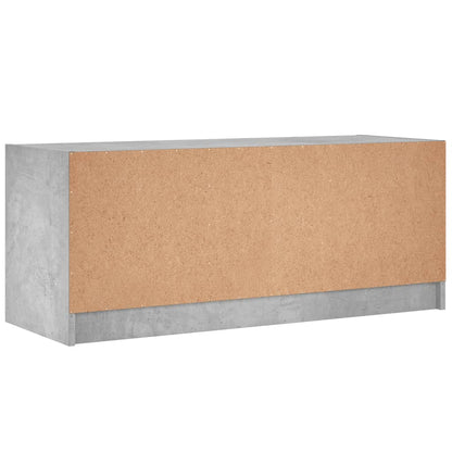 vidaXL TV-Schrank mit Glastüren Betongrau 102x37x42 cm
