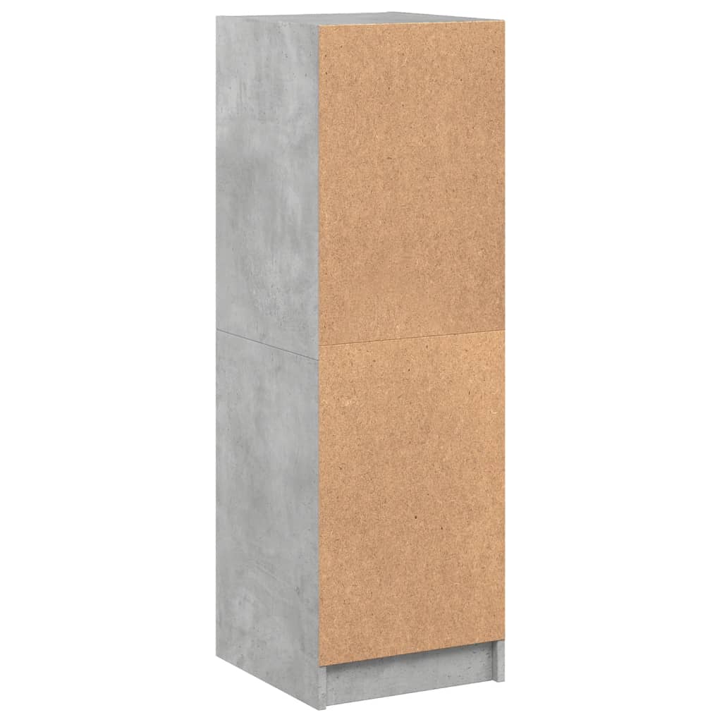 vidaXL Highboard mit Glastüren Betongrau 35x37x109 cm