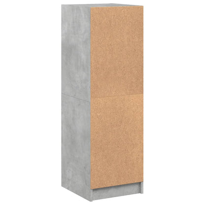 vidaXL Highboard mit Glastüren Betongrau 35x37x109 cm