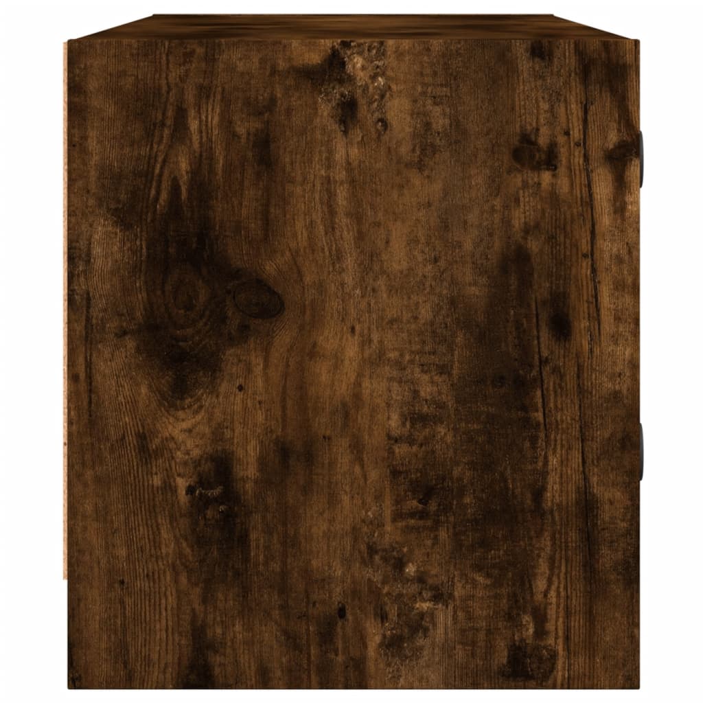 TV-Schrank mit Glastüren Räuchereiche 102x37x42 cm