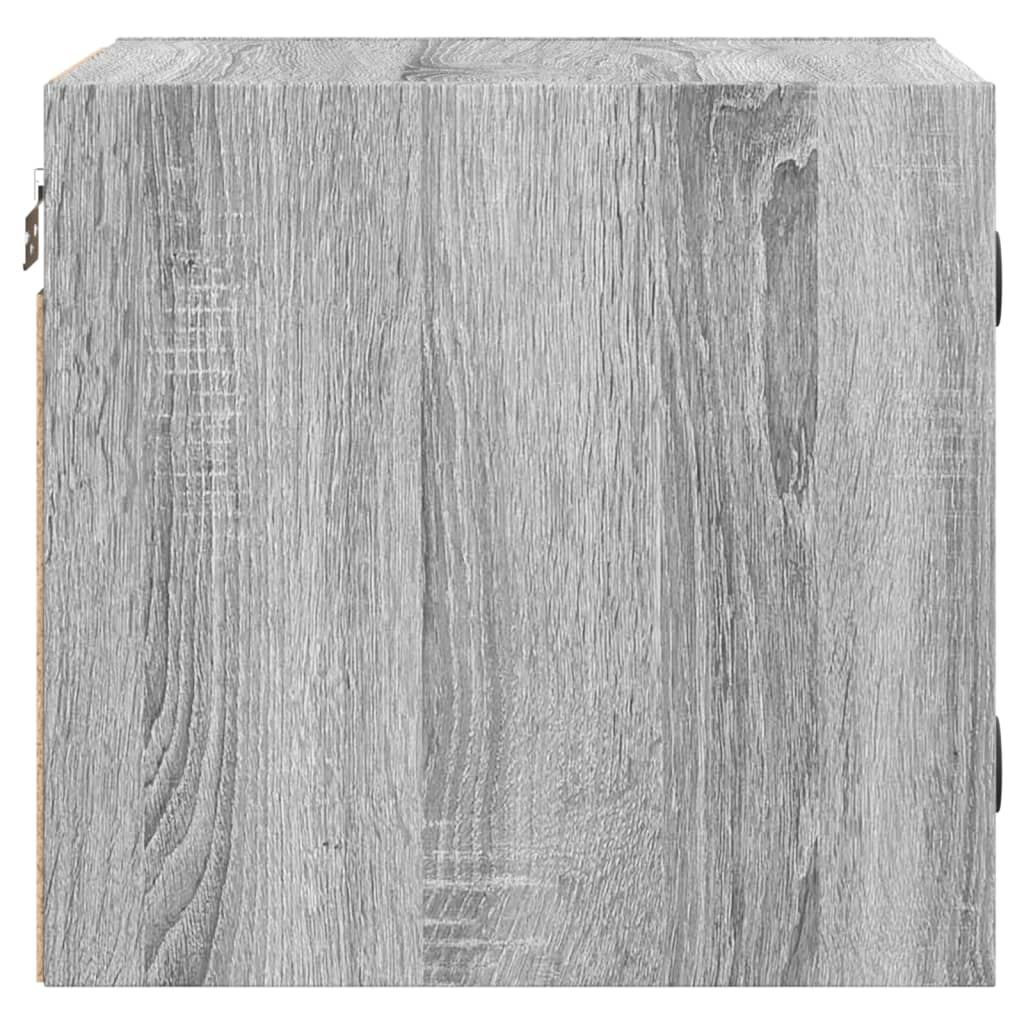 vidaXL Nachttische mit Glastüren 2 Stk. Grau Sonoma 35x37x35 cm