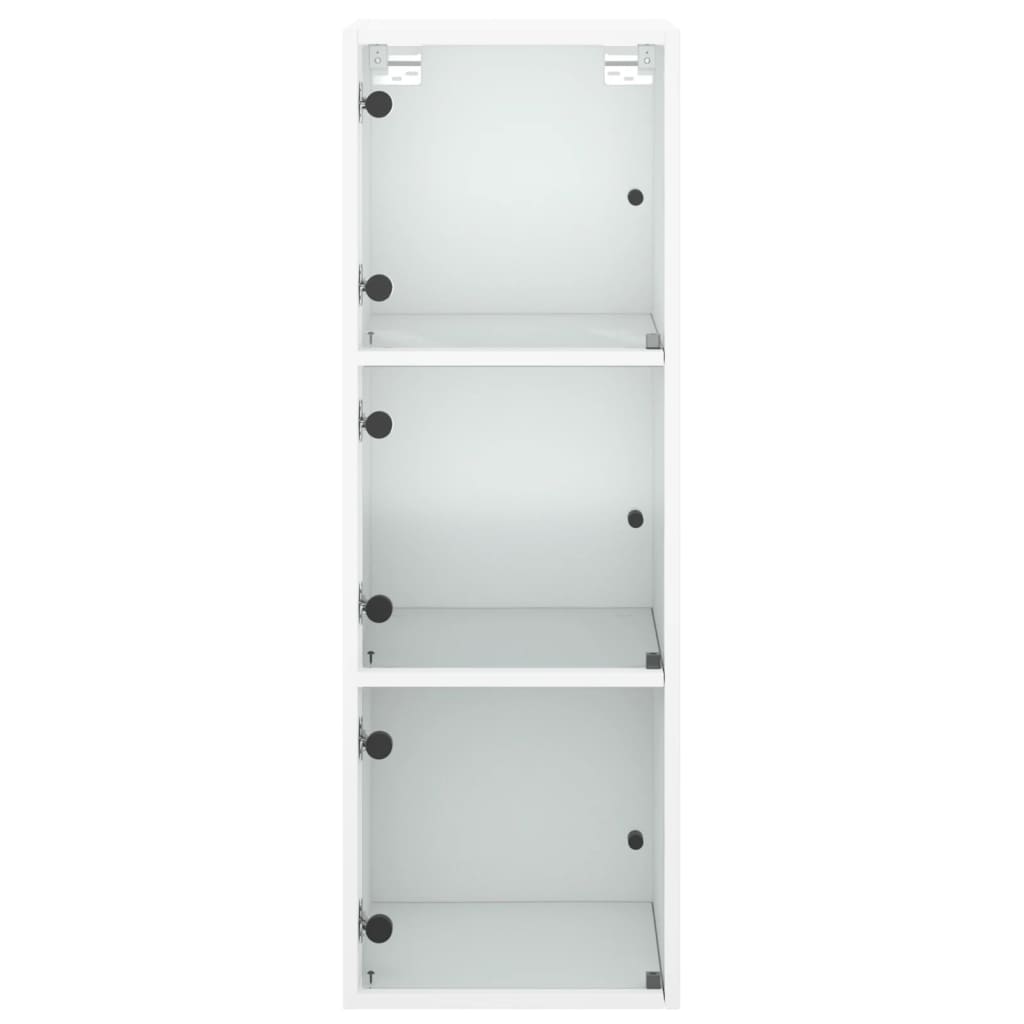 vidaXL Wandschrank mit Glastüren Weiß 35x37x100 cm