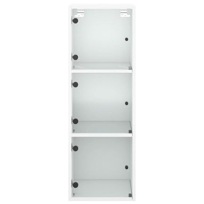 vidaXL Wandschrank mit Glastüren Weiß 35x37x100 cm