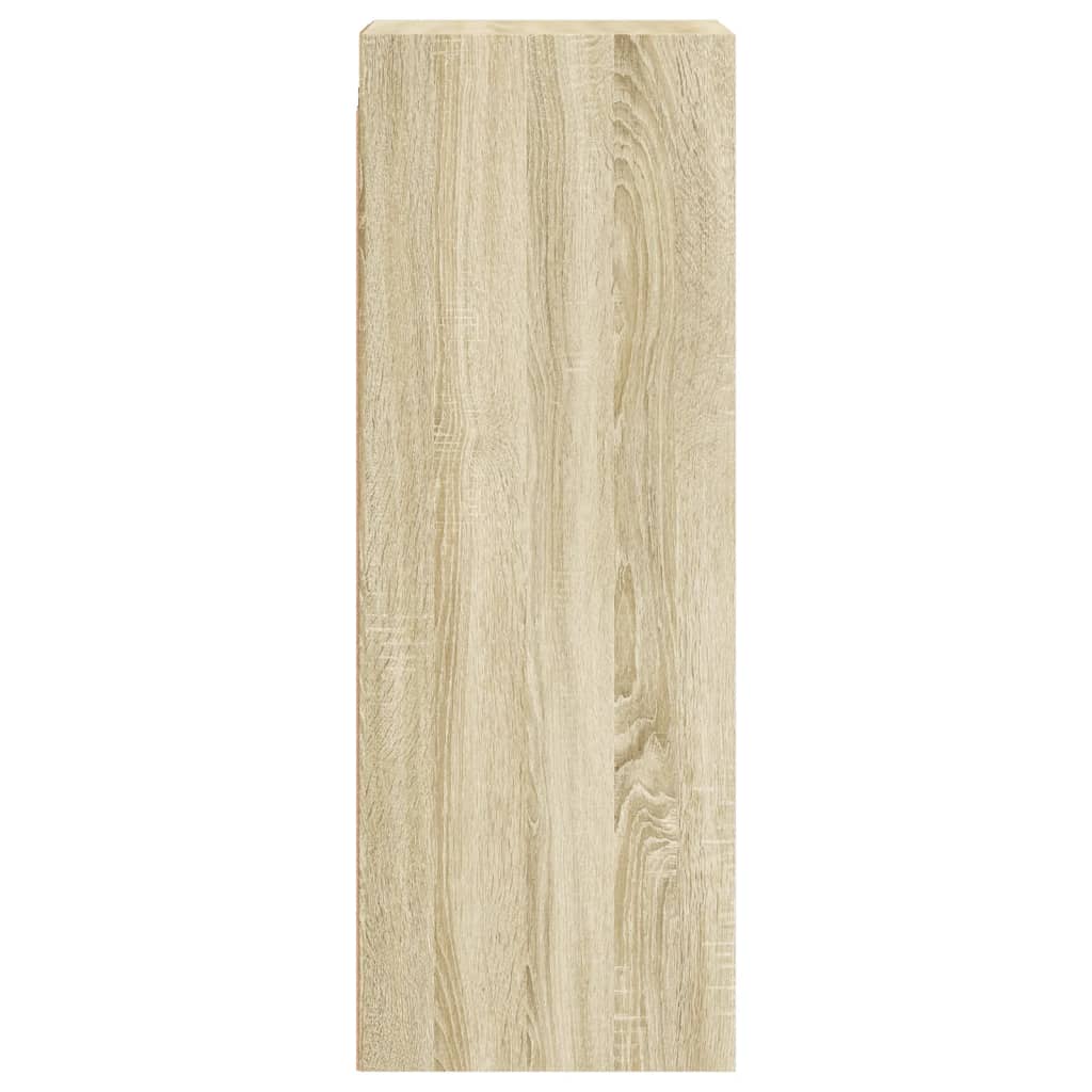 Wandschrank mit Glastüren Sonoma-Eiche 35x37x100 cm