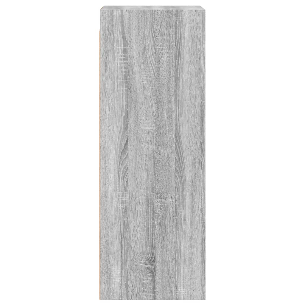 vidaXL Wandschrank mit Glastüren Grau Sonoma 35x37x100 cm