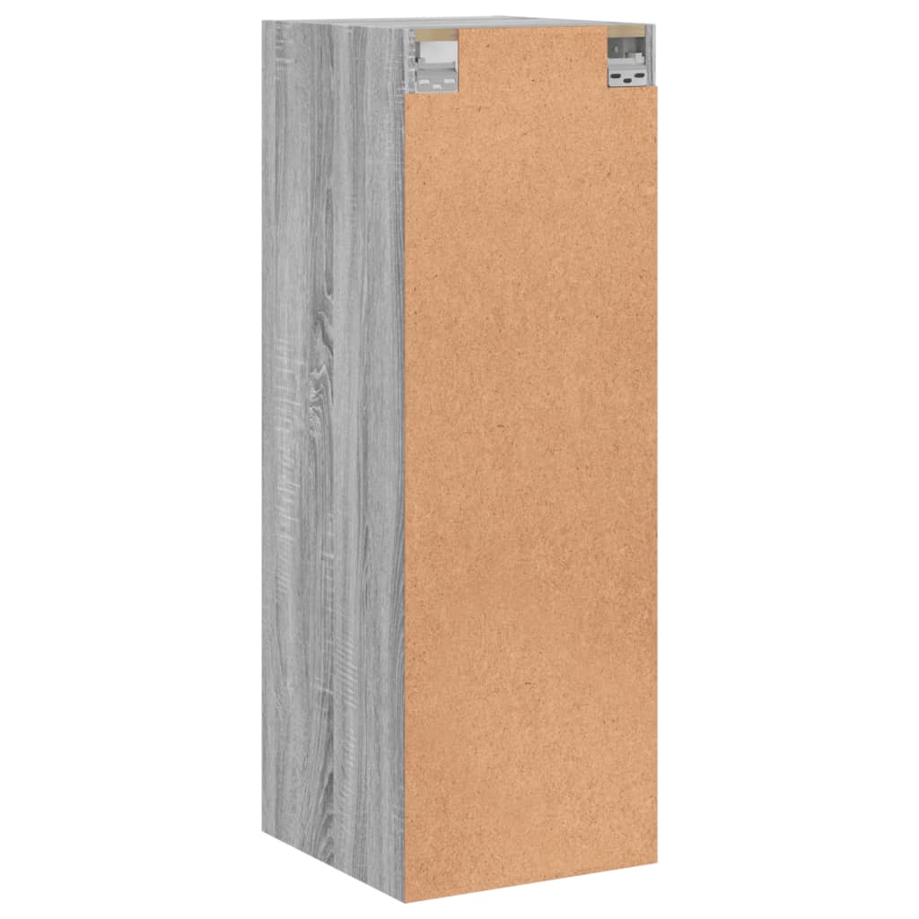 vidaXL Wandschrank mit Glastüren Grau Sonoma 35x37x100 cm