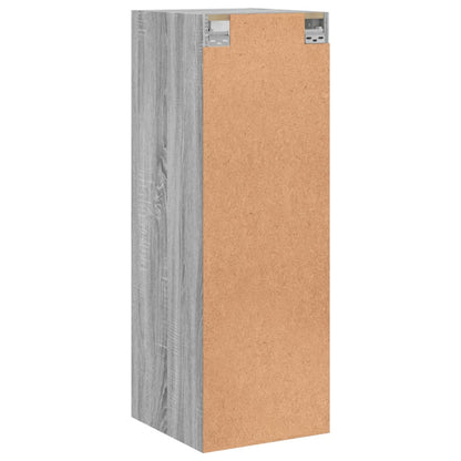vidaXL Wandschrank mit Glastüren Grau Sonoma 35x37x100 cm