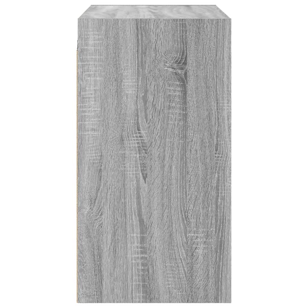 vidaXL Wandschrank mit Glastüren Grau Sonoma 68x37x68,5 cm
