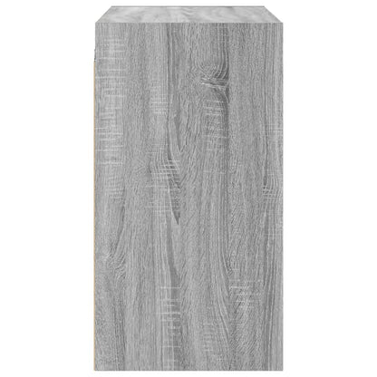 vidaXL Wandschrank mit Glastüren Grau Sonoma 68x37x68,5 cm