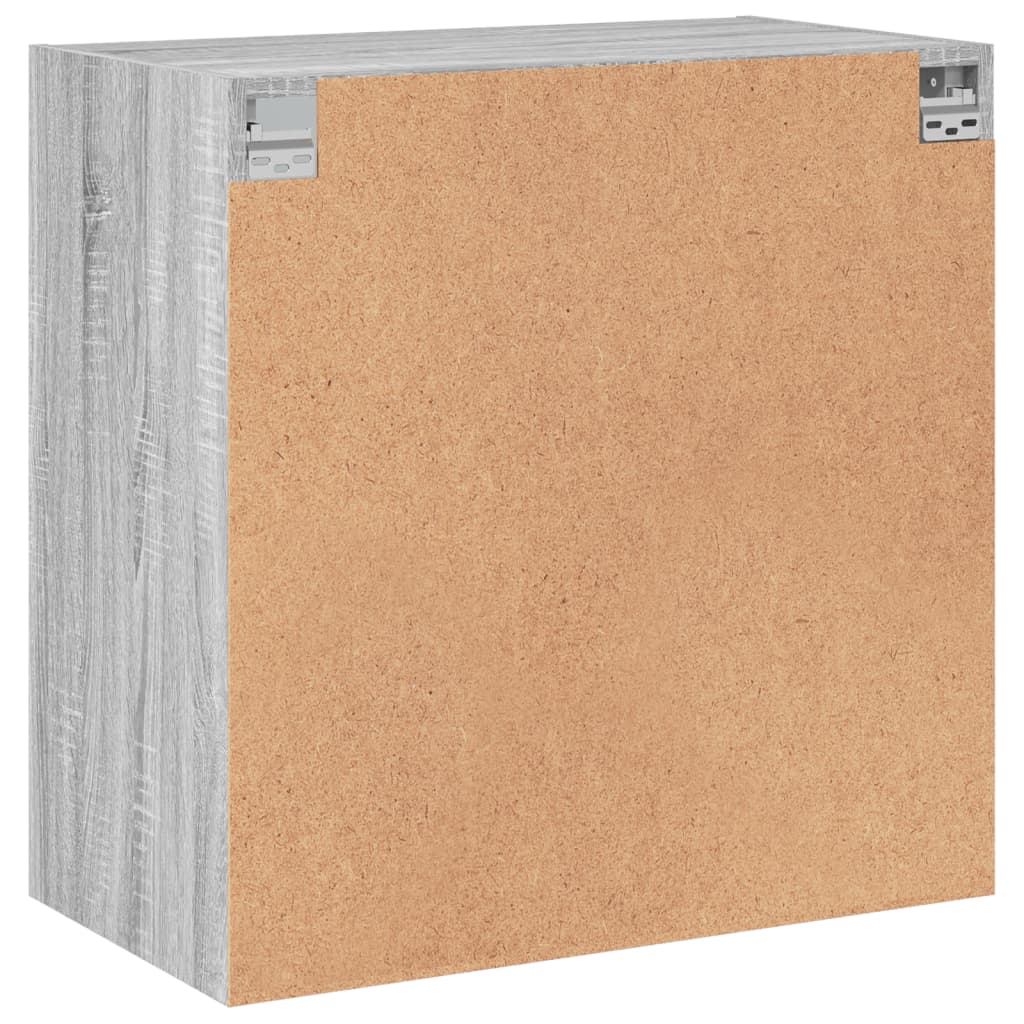 vidaXL Wandschrank mit Glastüren Grau Sonoma 68x37x68,5 cm