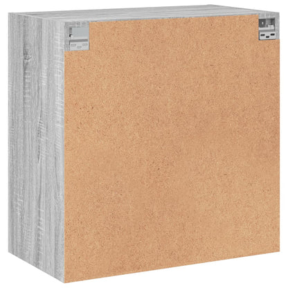 vidaXL Wandschrank mit Glastüren Grau Sonoma 68x37x68,5 cm