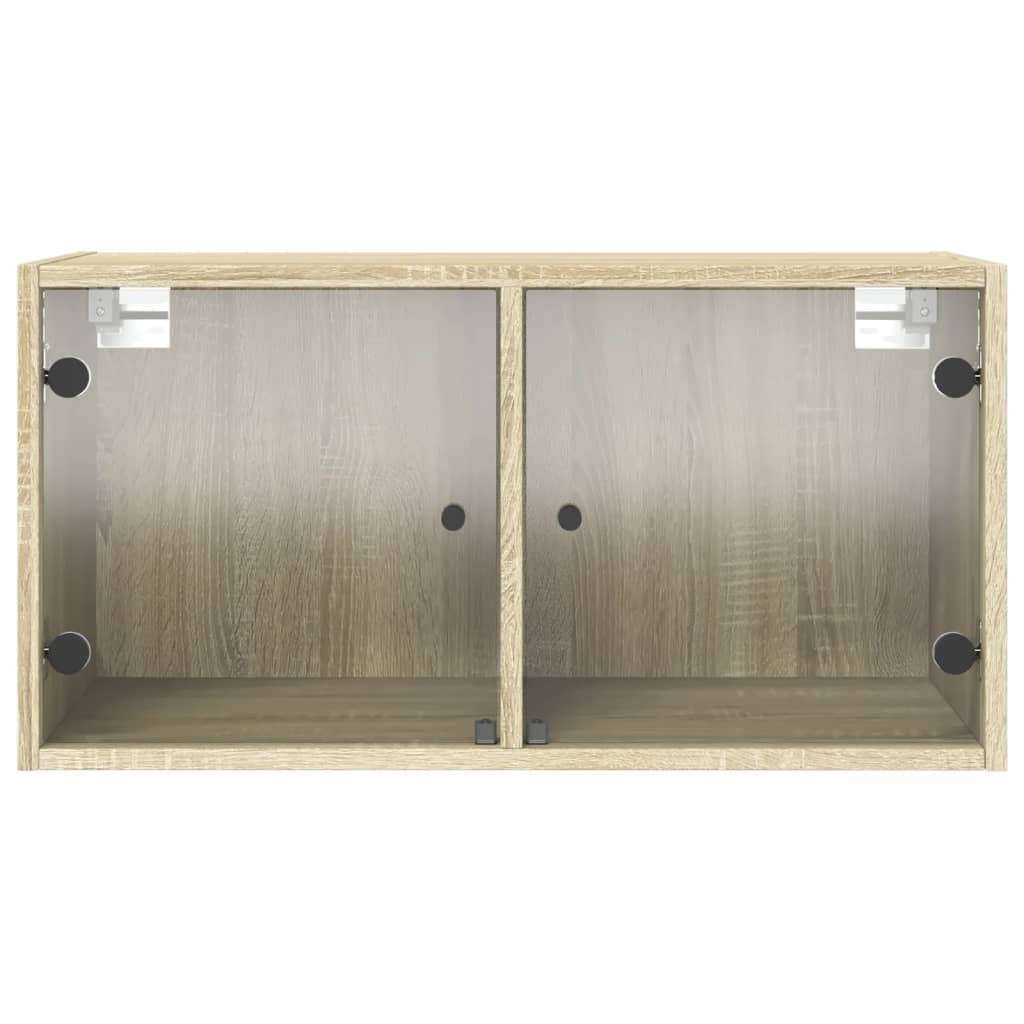 vidaXL Wandschrank mit Glastüren Sonoma-Eiche 68,5x37x35 cm