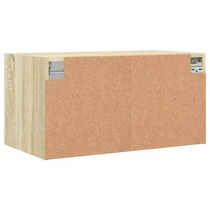 vidaXL Wandschrank mit Glastüren Sonoma-Eiche 68,5x37x35 cm