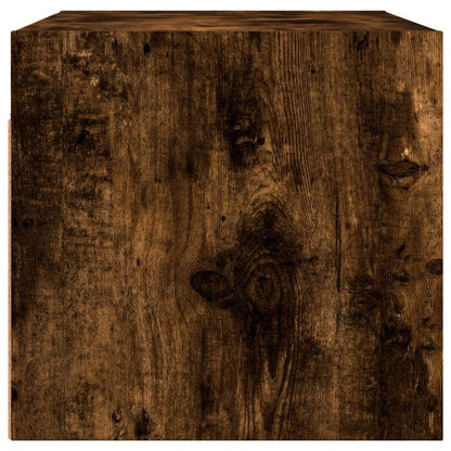 vidaXL Wandschrank mit Glastüren Räuchereiche 68,5x37x35 cm