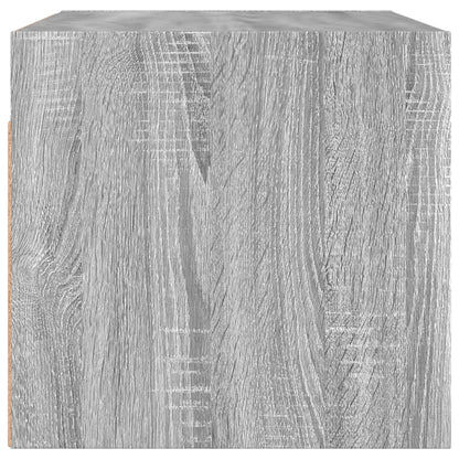 vidaXL Armoires murales avec portes en verre 2 pcs Gris Sonoma 68,5x37x35 cm