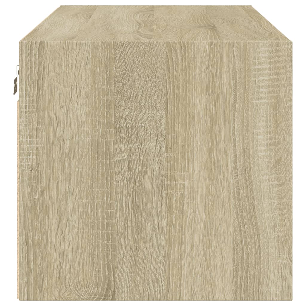 vidaXL Wandschrank mit Glastüren Sonoma-Eiche 102x37x35 cm